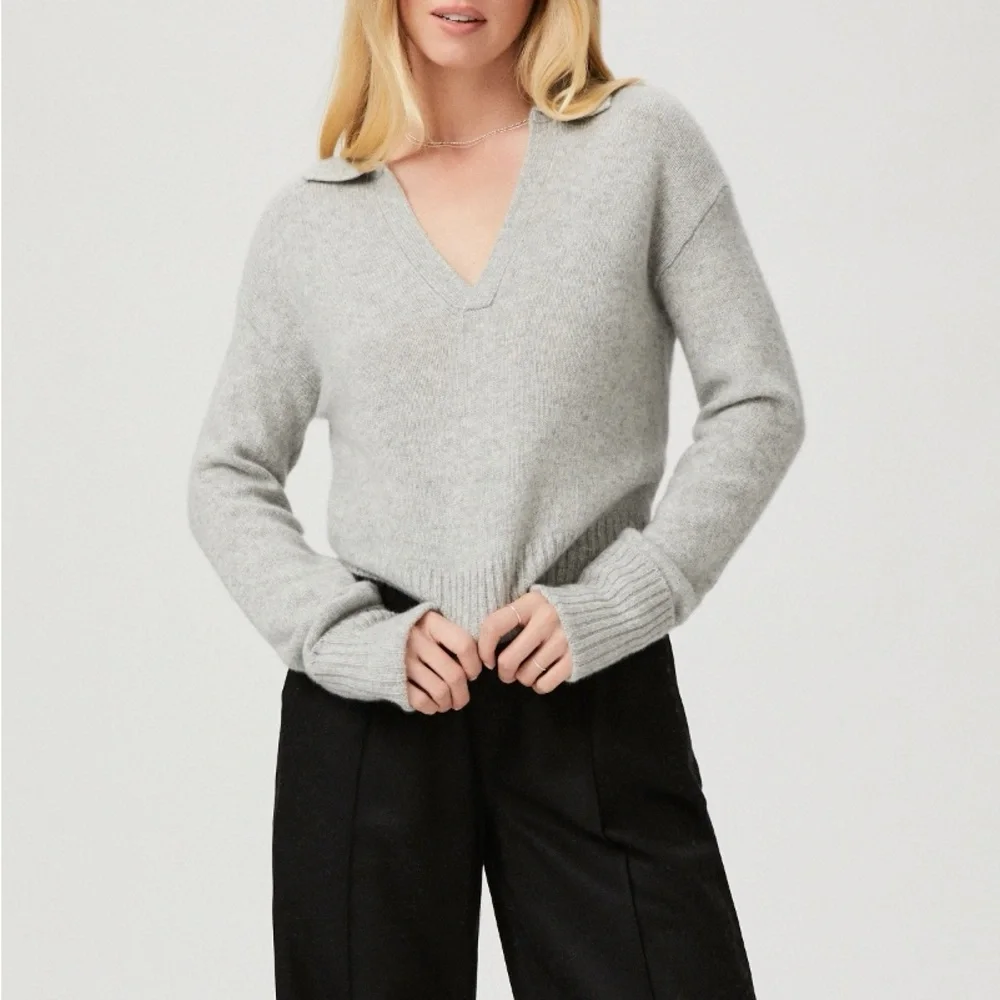 Paige Maxie Sweater - Heather Grey Cashmere - Picture 7 of 16